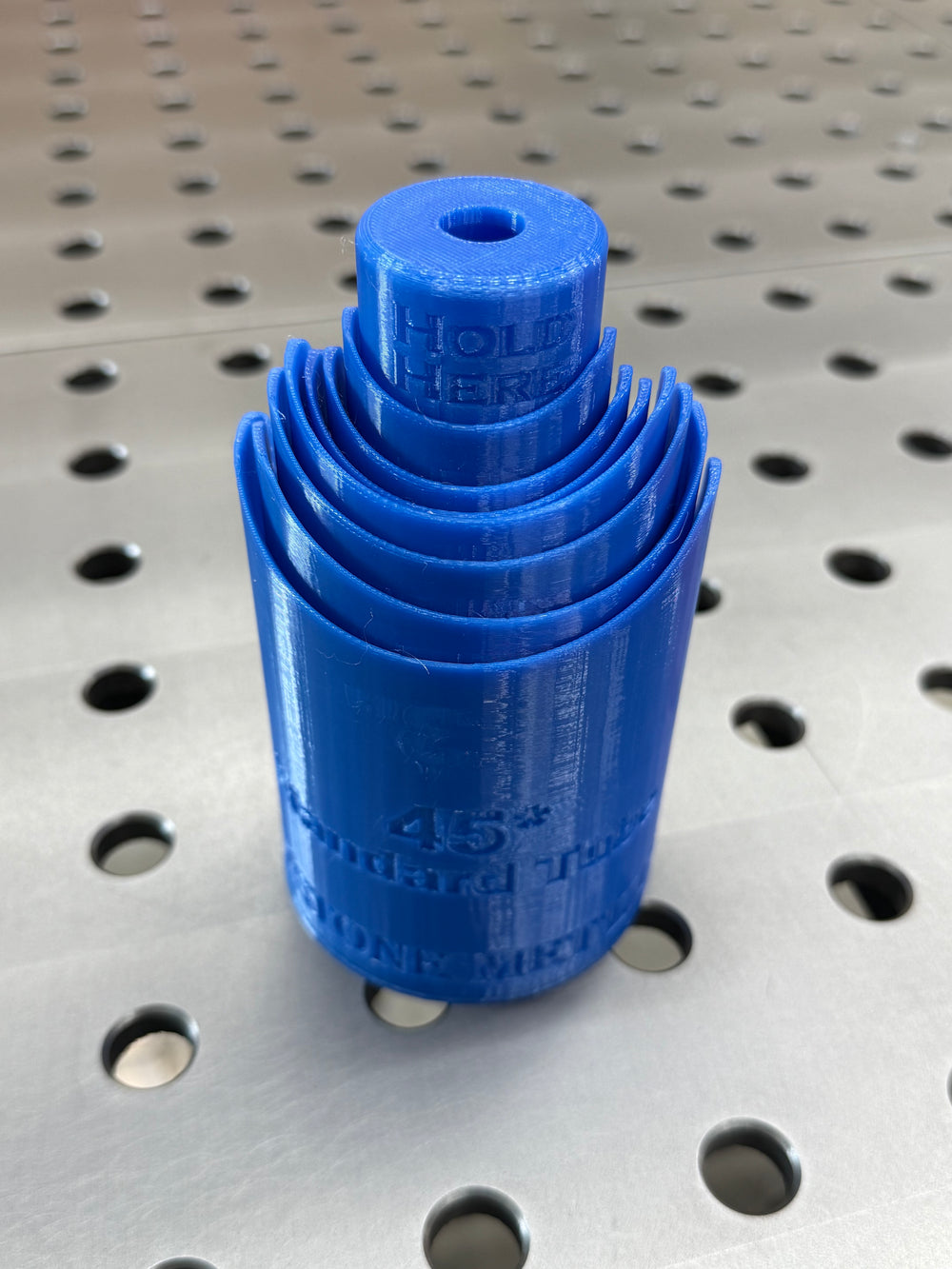 Tube Notching Templates - 45 Degree - Blue - Stacked