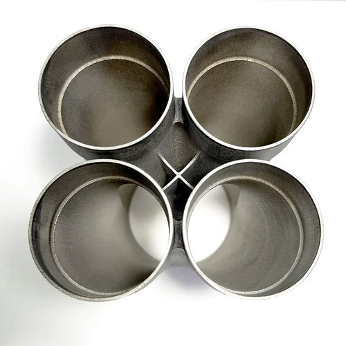 3D Printed Inconel 625 4-1 Double Slip Merge Collector - 2" Primaries to 3" Outlet