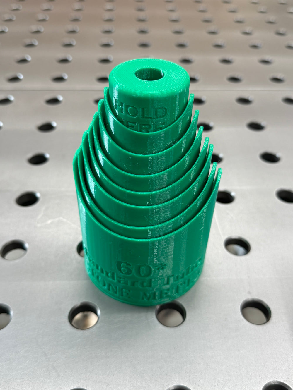 Tube Notching Templates - 60 Degree  - green - stacked
