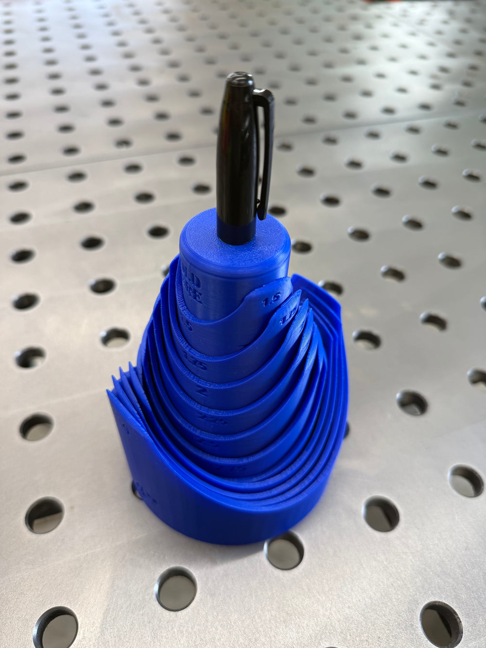 Tube Notching Templates - 90 Degree - Oversized kit stacked in compact stand