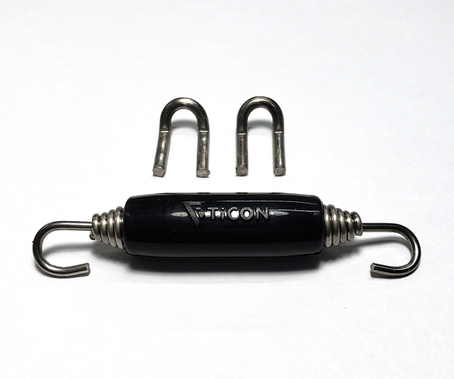 Inconel Alloy 625 Exhaust Hook and Tension Spring for Slip Joint - Black Silicone (1 Pack)